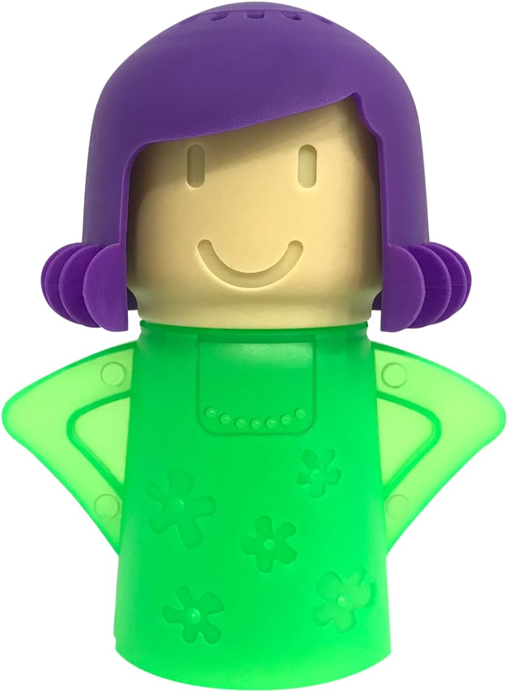 NGT new guide steps Smile Angry Mama Microwave Cleaner - Powerful Steam Kitchen Gadget for Effective Cleaning (Purple hair)