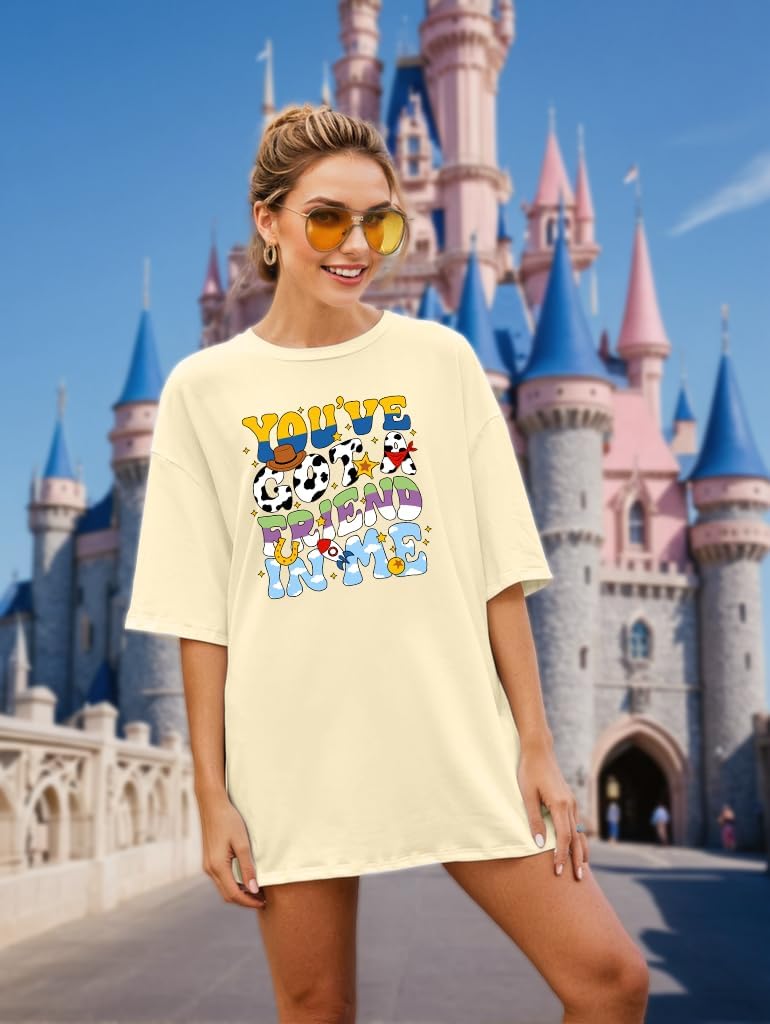 Oversized Mama Shirts for Women You've Got A Friend T-Shirt Funny Graphic Tee Family Vacation Short Sleeve Tops - Image 3