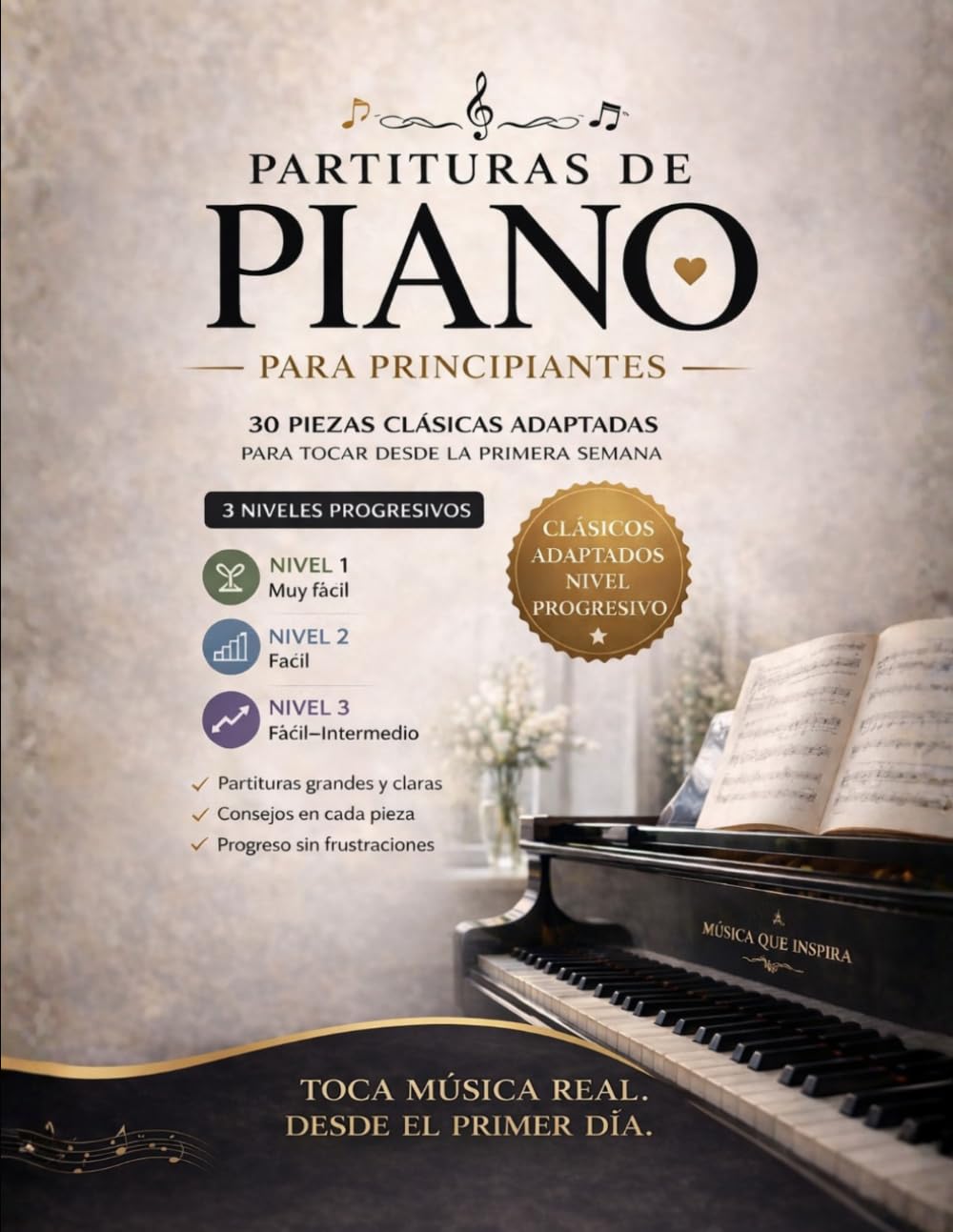 Partituras de Piano para Principiantes: 30 piezas fáciles y progresivas para aprender desde cero