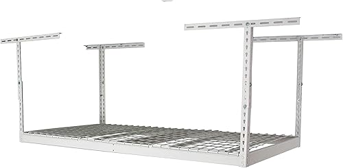 SafeRacks Estante de almacenamiento de garaje superior - Estantes resistentes para garaje con capacidad de 400 libras, estantería de garaje fácil,