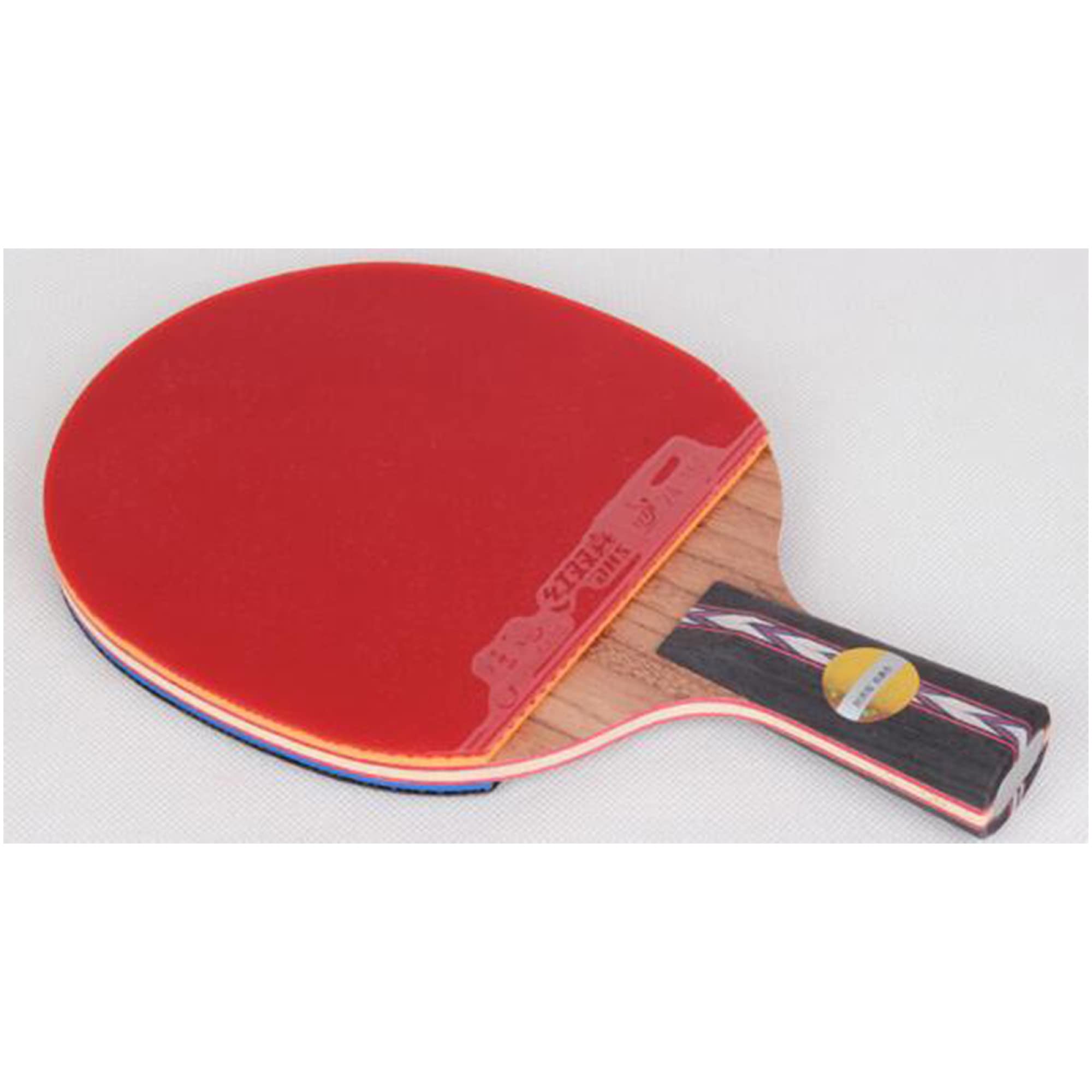 Juego de Tenis de Mesa, Juego de Raqueta de Ping Pong con Estuche, Pala de Tenis de Mesa Profesional, Goma aprobada, intermedios y avanzados, 1 Paquete/Mango Largo
