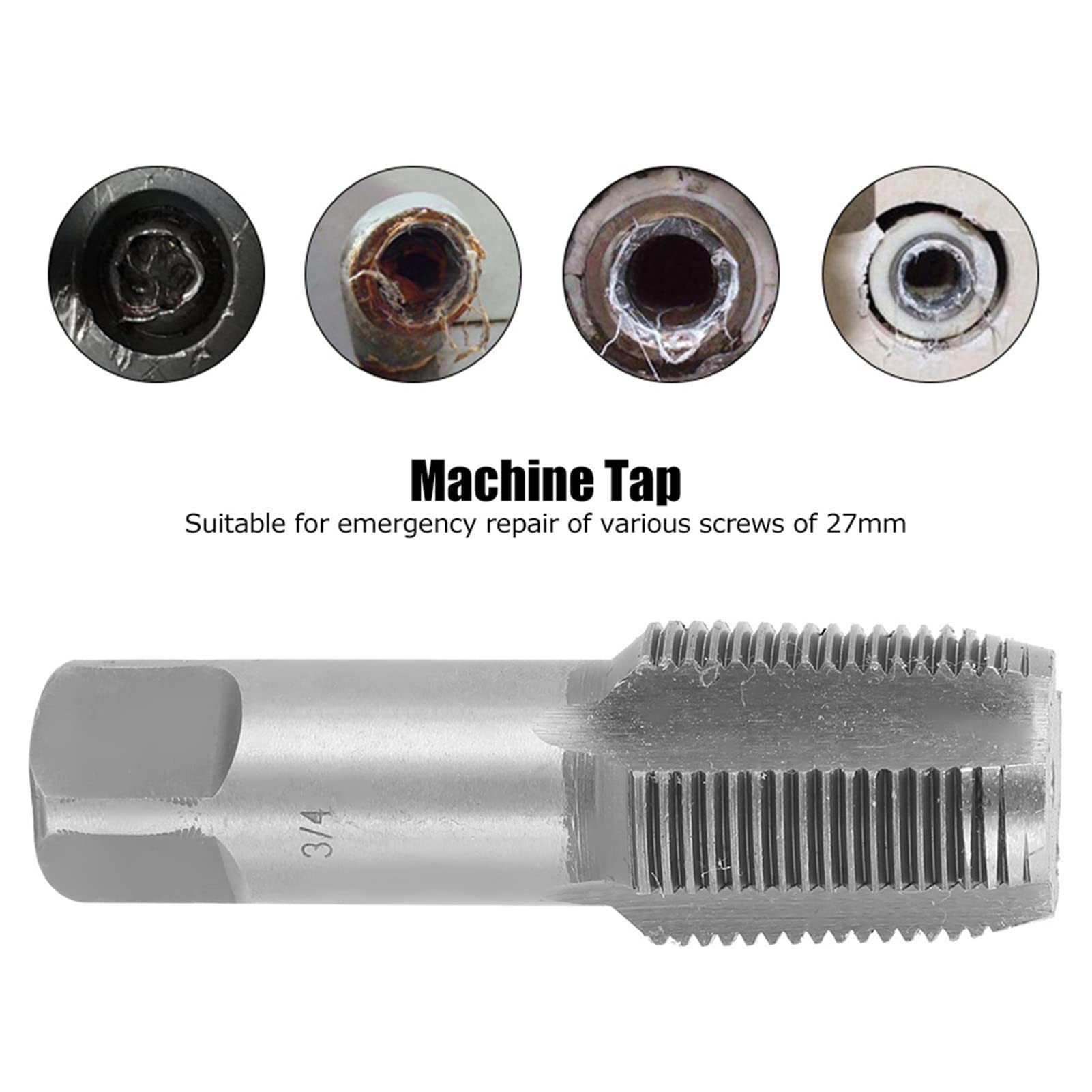 Maschio Per Filettatura 3/4 Pollici - Utensile In Acciaio Per Riparazione Filetti Su Tubi E Raccorderia - Foto 4