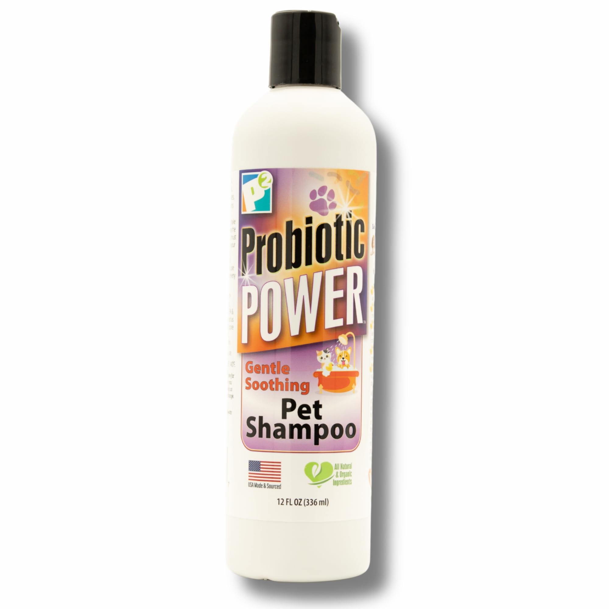 Sponsored Ad - Probiotic Power Gentle Soothing Pet Shampoo for Dogs, Cats, Puppies, Kitten, Rabbits – Aloe, Oatmeal Free, Odor Control, Moisturizing, Biodegradable, pH Balanced Grooming Wash, 12 oz