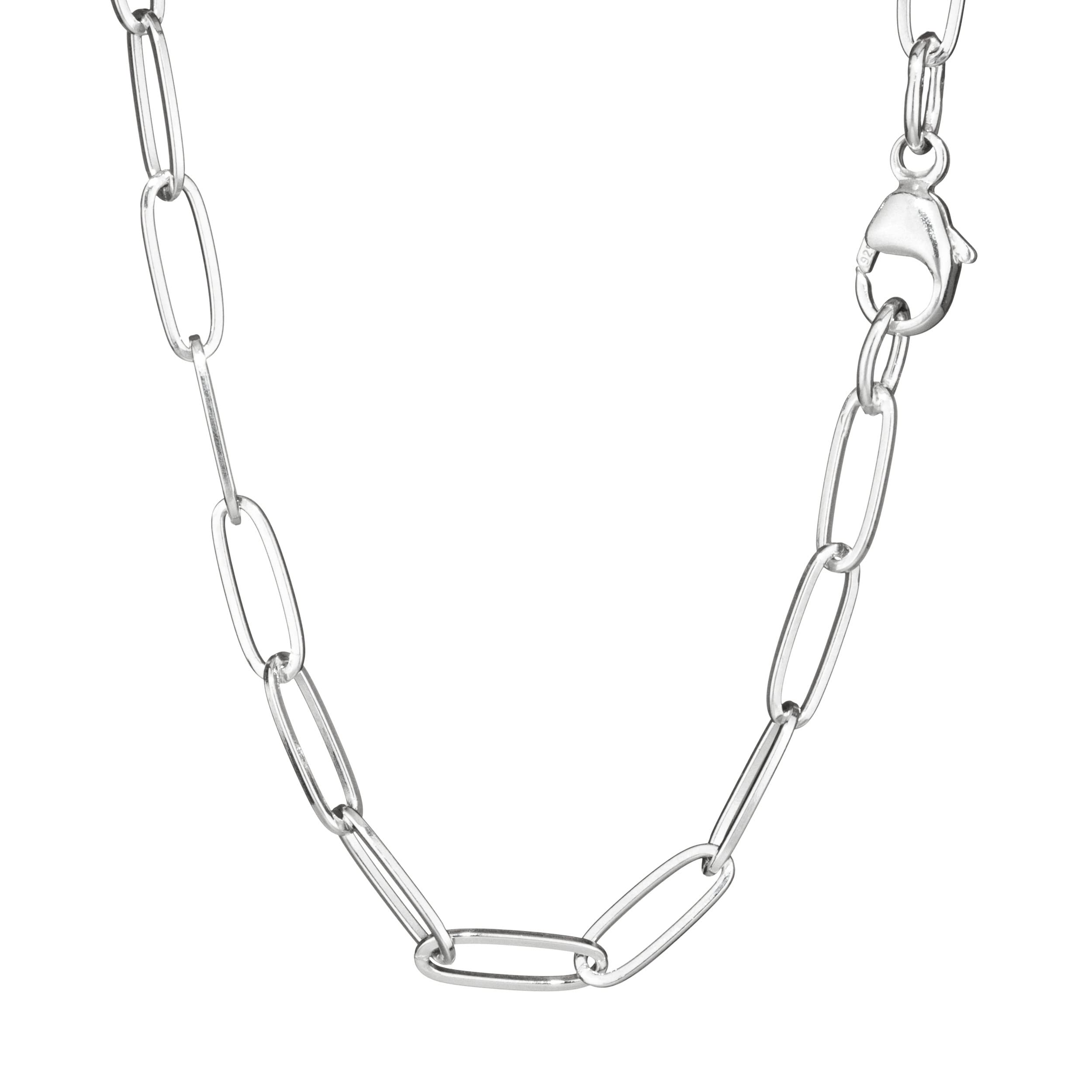 NKlaus collana 50cm catena ad ancora 4diamantiert collana da donna in argento 925 larghezza 2mm 6883