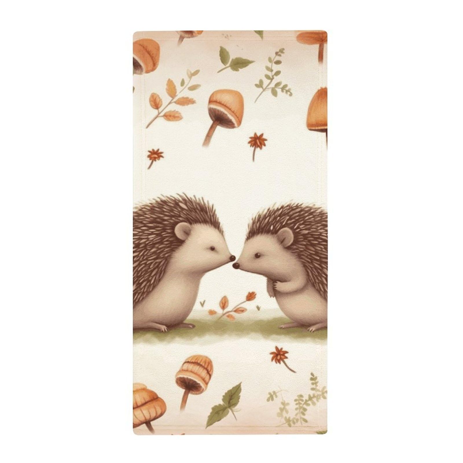 JTREHY Nature Lovely Hedgehog Lovers Towel Soft Lightweight Microfiber Towel Highly Absorbent Quick Drying Towels Male and Female Premium Quality Perfect for Daily Use