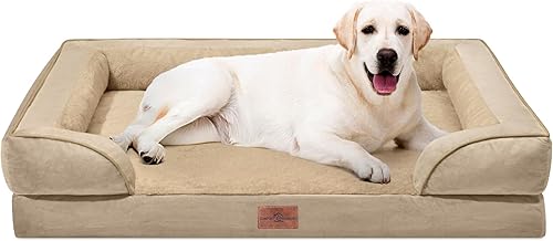 Miniatura 230 de Comfort Expression - Cama ortopédica perros pequeños, 20 x 14 pulgadas, impermeable, espuma soporte cartón de huevo, cojines extraíbles, sofá con