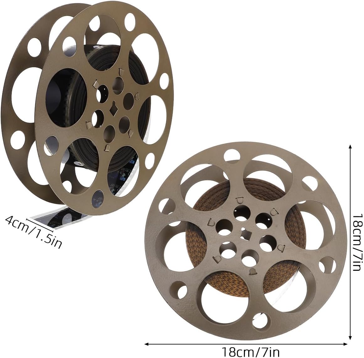 Generic Retro Iron Filmstrip Movie Reel Decoration - 18cm Theater Party Table Centerpiece - Movie Themed Party Prop for Night Cinema Event Accessories