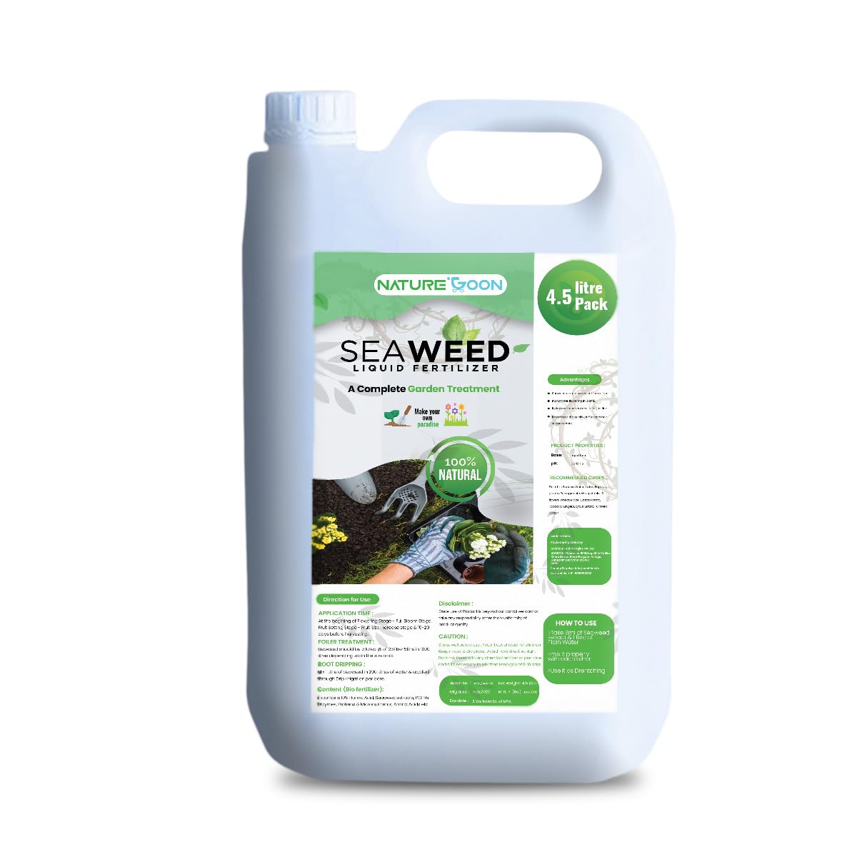 See full amazon price history chart for Naturegoon Concentrate Liquid Seaweed Fertilizer for Plants (4.5 Litre)| Essential for Indoor & Outdoor Plant Growth| Flowering |Gardening and Agriculture (4.5 Litre) Naturegoon Concentrate Liquid Seaweed Fertilizer for Plants (4.5 Litre)| Essential for Indoor & Outdoor Plant Growth| Flowering |Gardening and Agriculture (4.5 Litre) (B0CW33651Q) Amazon Price History, Amazon Price Tracker