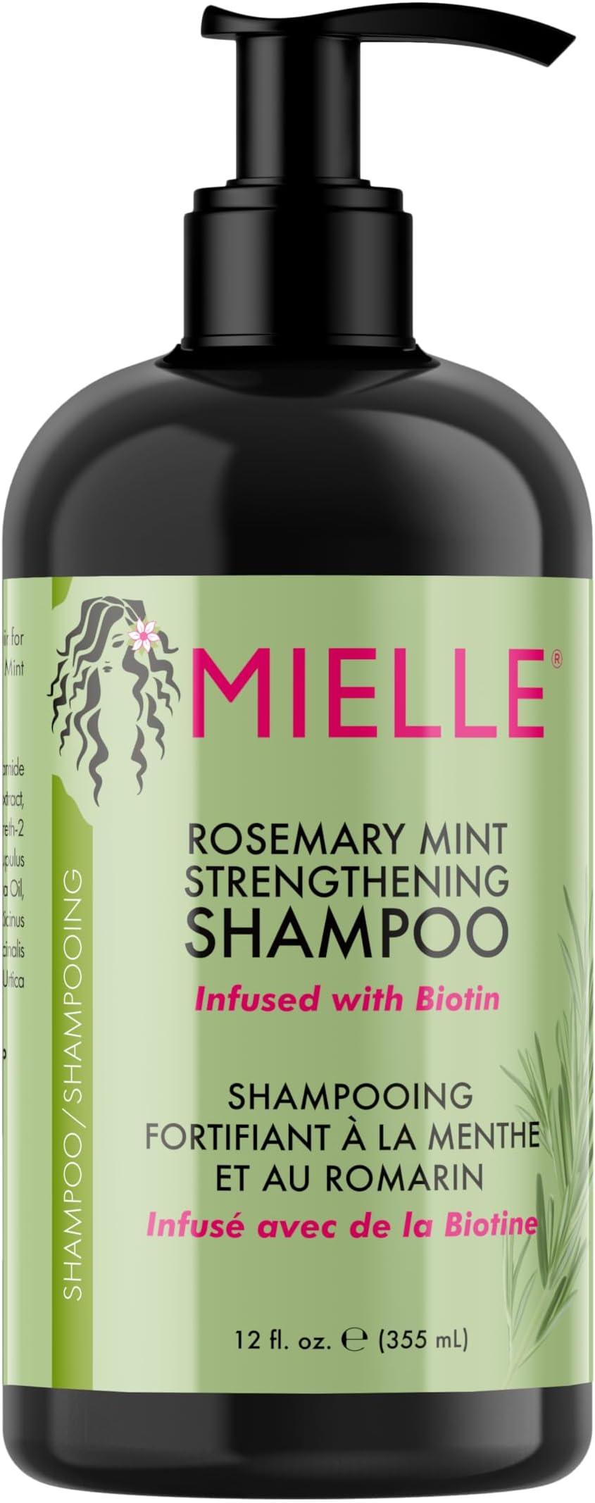 Rosemary Mint Hair Strengthening Biotin Shampoo - Moisturising Hair Shampoo for Women and Men to Gently Cleanse, Repair & Protect Strands, 355 ml (Pack of 1)