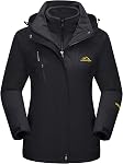 MAGCOMSEN Women's Winter Coats Waterproof 3 in 1 Snow Ski Coats Warm Fleece Jackets