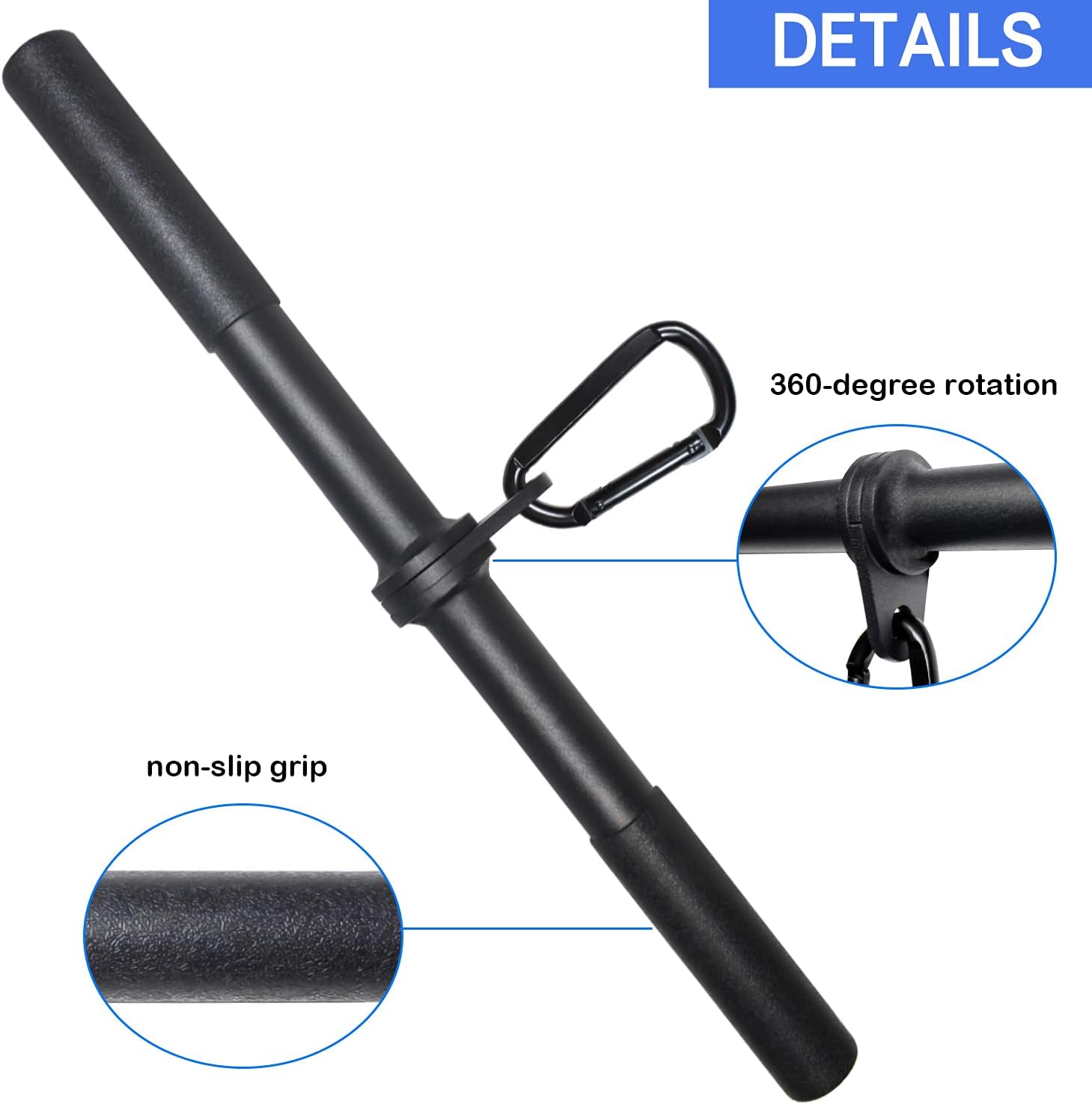 LAT Pull Down Bar Cable Machine Attachmenet Gym Exercise Pulldown bar for Exercises Back Tricep Arm Muscles