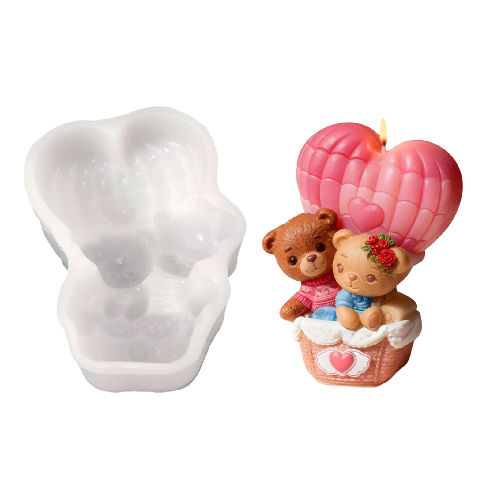 APGLSXY Silicone Featuring Balloon Bear Figure Removal for Handcraft Scented