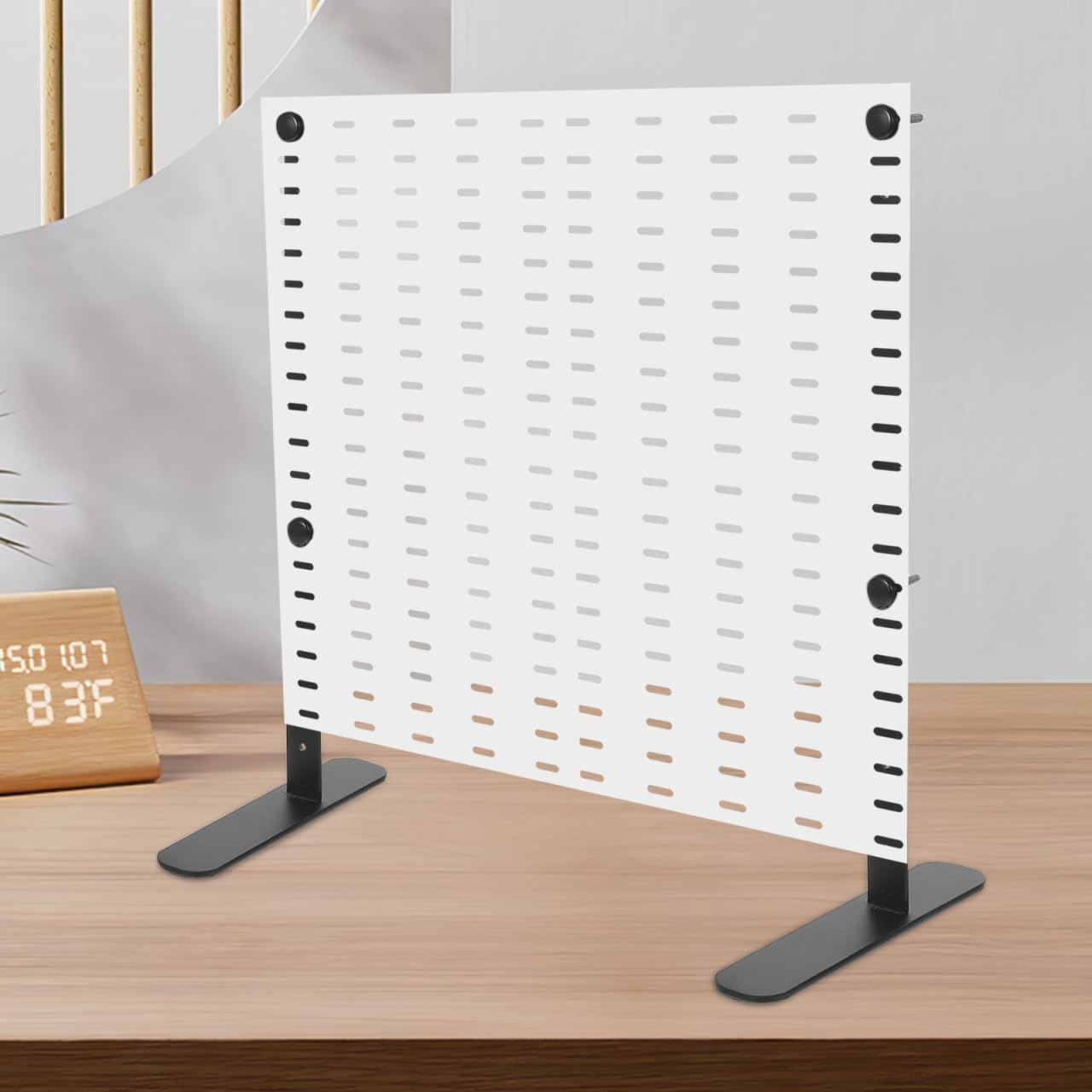 DOITOOL Adjustable Pegboard Desk Mount Stand 13.77X6.29X0.78In Table Top Display Bracket for Office Pegboard Accessories Sturdy Support Easy Installation