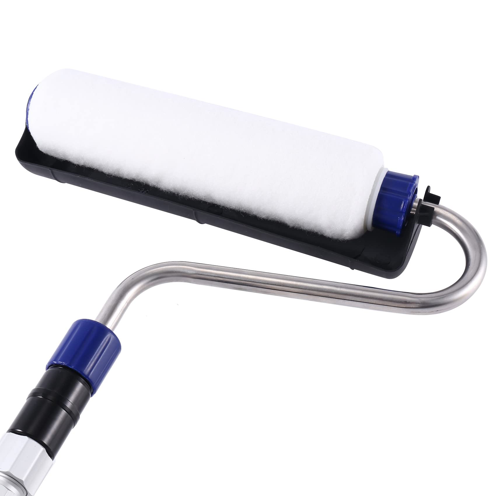 Schwamm Rullo di vernice airless argento rullo di vernice senza aria in metallo spruzzatore elettrico con asta di estensione audace da 30 cm adatto per spruzzatore