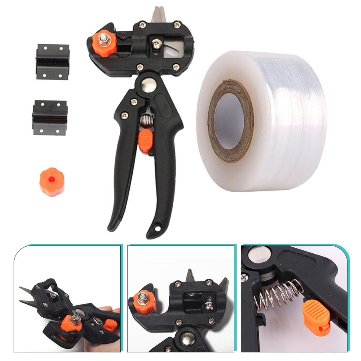 TOYANDONA Set di Forbici da e Lame di Ricambio in Lega Manico Ergonomico Utensile Leggero per Innestare Piante e Alberi da Giardino, per Parchi e Piantagioni