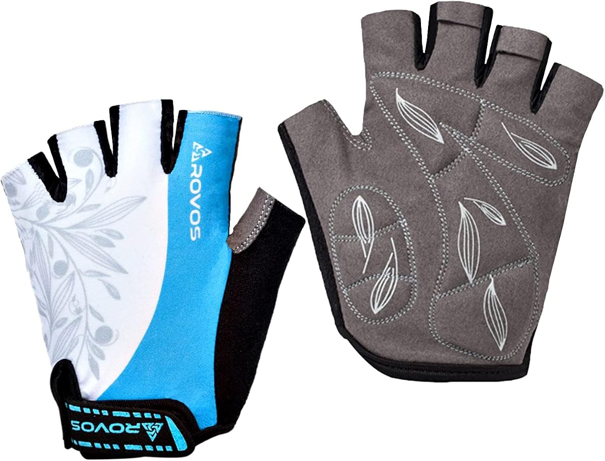 Guantes de ciclismo para hombres y mujeres: almohadilla de gel antideslizante de 5 mm, diseño de medio dedo ligero y transpirable para ciclismo de montaña, gimnasio, motocicleta, deportes al aire libre