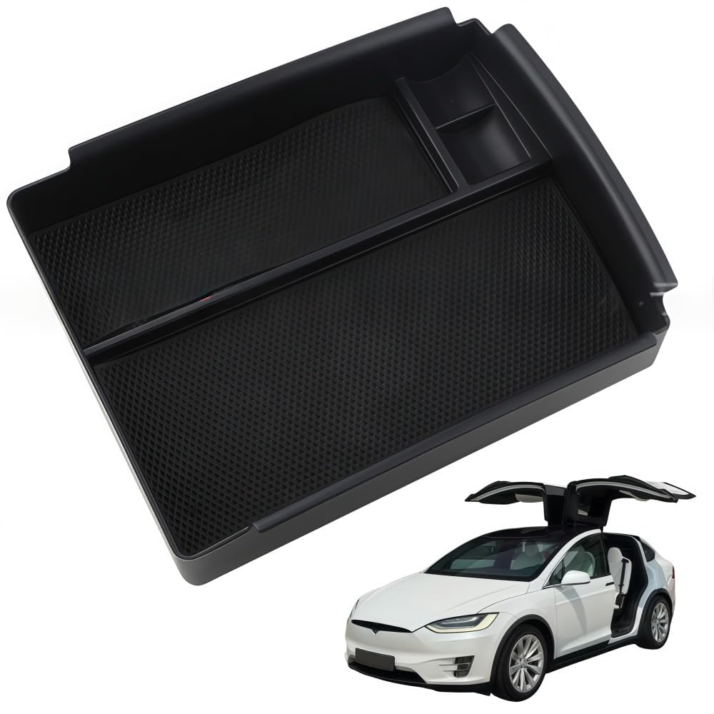 Zqxltsy Centre Console Armrest Organiser for Tesla Model X 2020