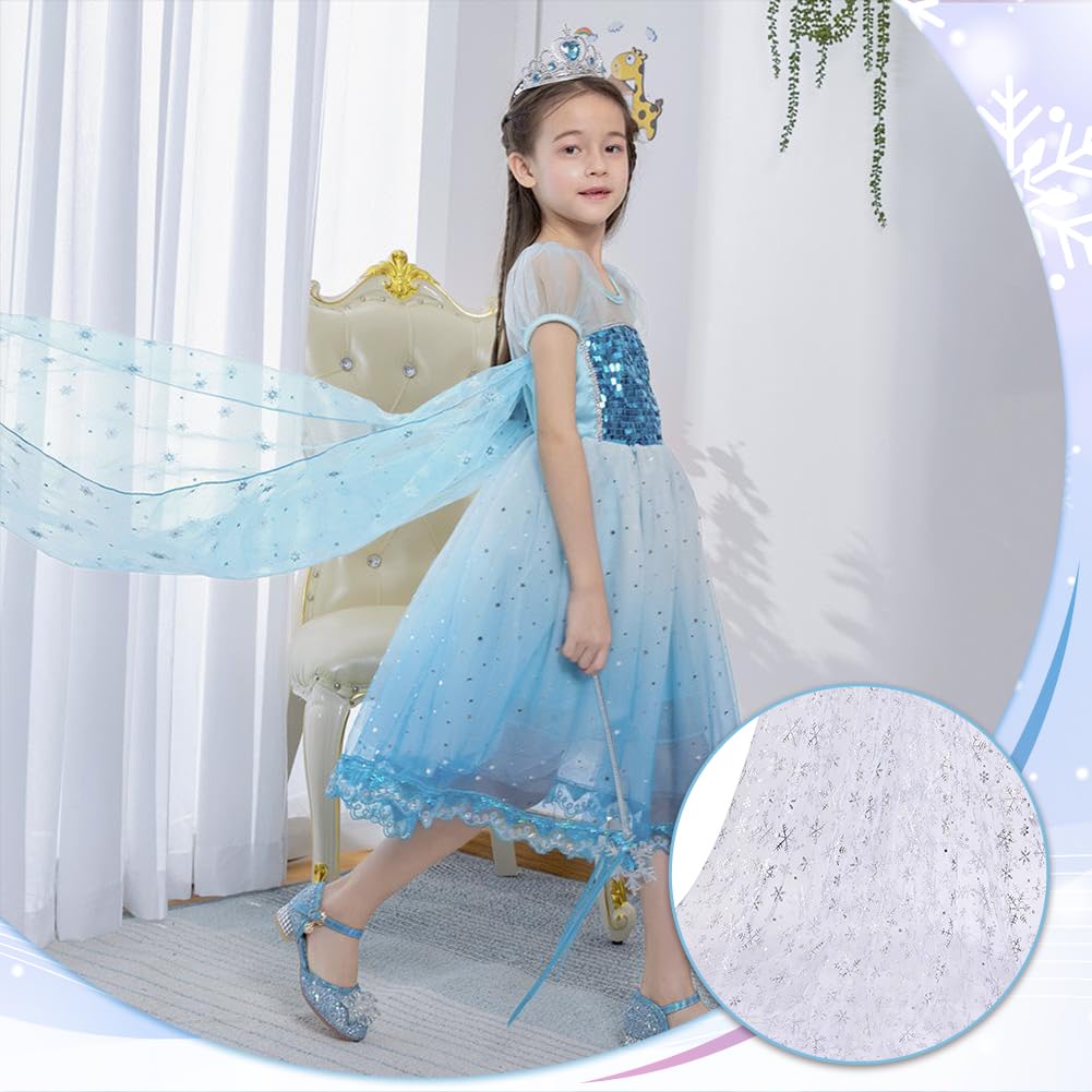 Rouleau De Tissu Pailleté Hobbycraft - Motif Flocons De Neige Dorés - 2 Mètres - Argenté - Neuf