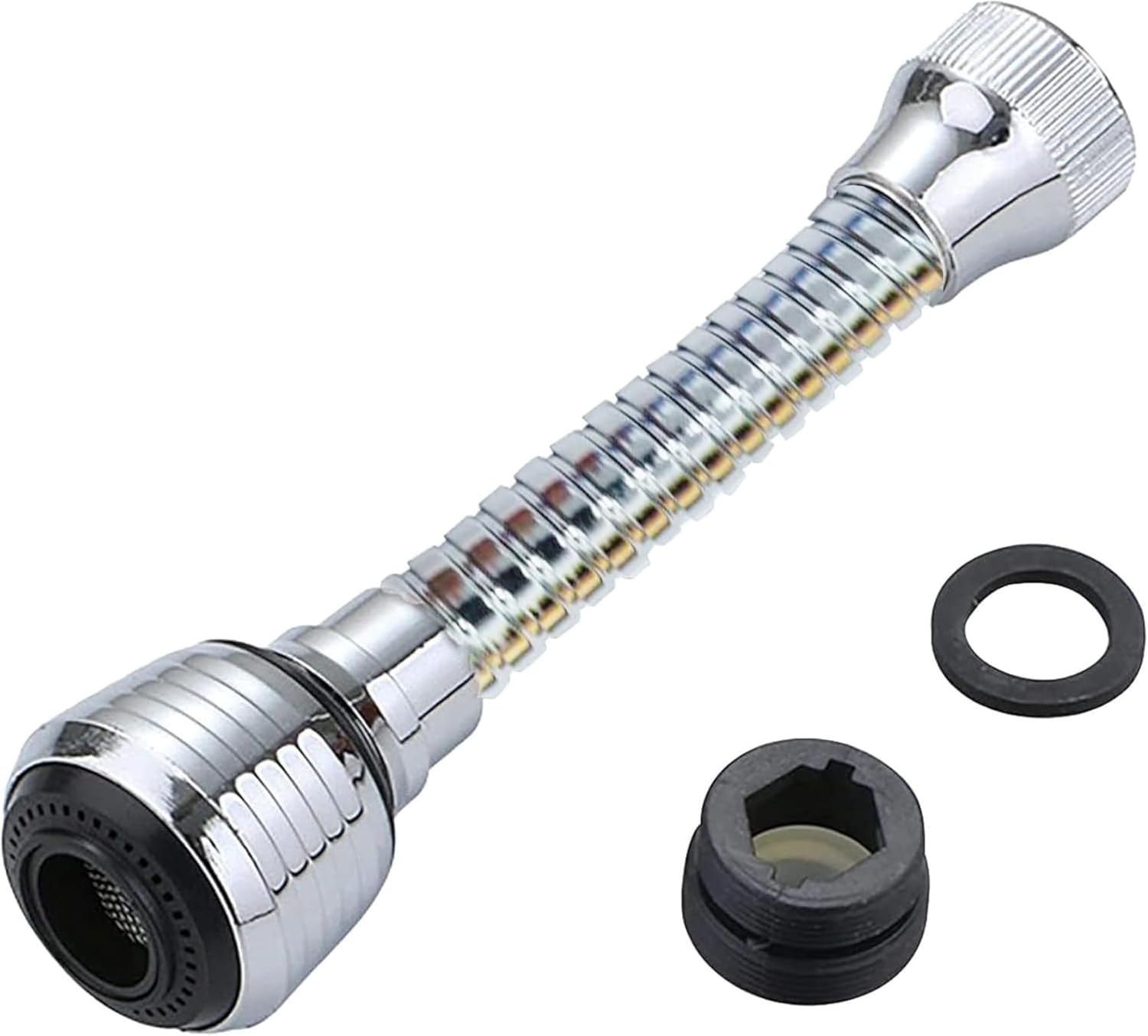 Flexible Faucet Extender for Kitchen Sink, 360° Adjustable Hose Sprayer Attachment, Dual Mode Anti-Splash Water Saving Aerator Booster Nozzle