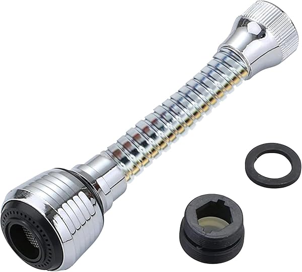 Extensor de grifo flexible para fregadero de cocina, accesorio de rociador de manguera ajustable de 360°, boquilla de refuerzo de aireador de ahorro de agua antisalpicaduras de modo dual - 3