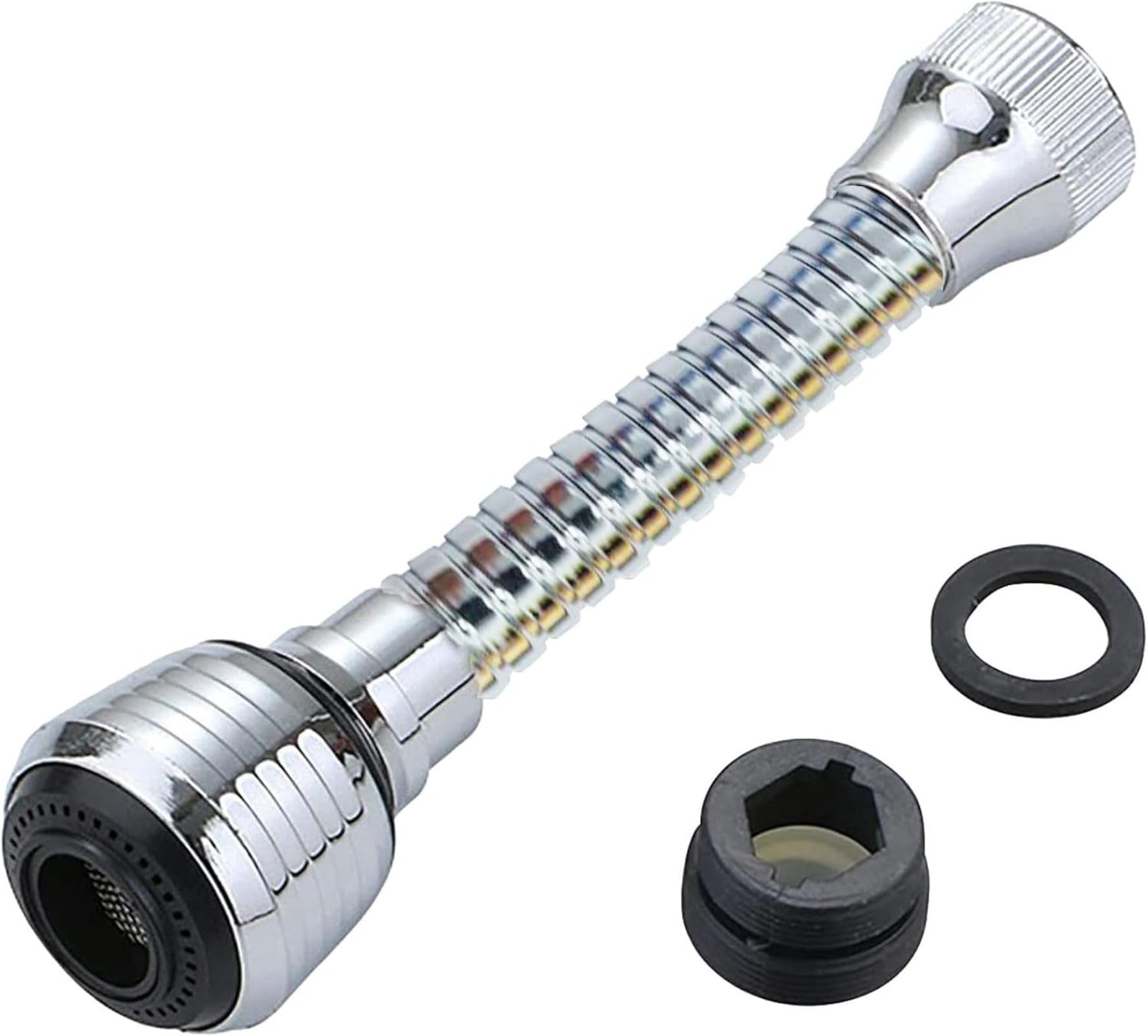 Extensor de grifo flexible para fregadero de cocina, accesorio de rociador de manguera ajustable de 360°, boquilla de refuerzo de aireador de ahorro de agua antisalpicaduras de modo dual — view 3
