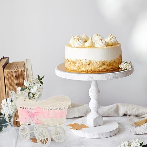 Miniatura 5 de Decoración de alimentos 2 piezas de mimbre para cochecito de bebé, cochecito de bebé, cesta de flores tejida para baby shower, centro de mesa,