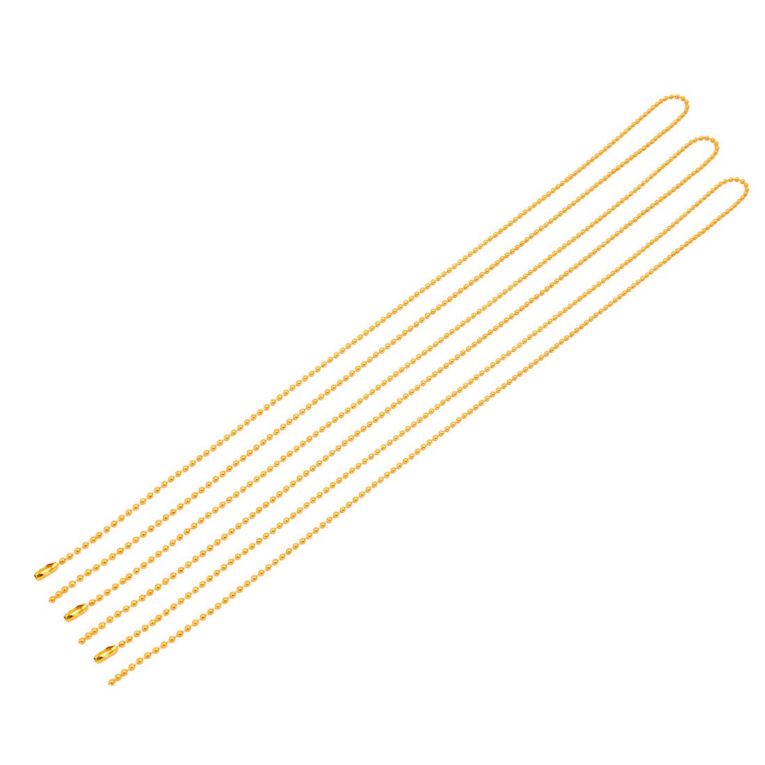 Aexit 3pcs 2.4mm Lighting fixtures and controls Dia Metal Plated Iron Beaded Connector Ball Key Chain 80cm Length