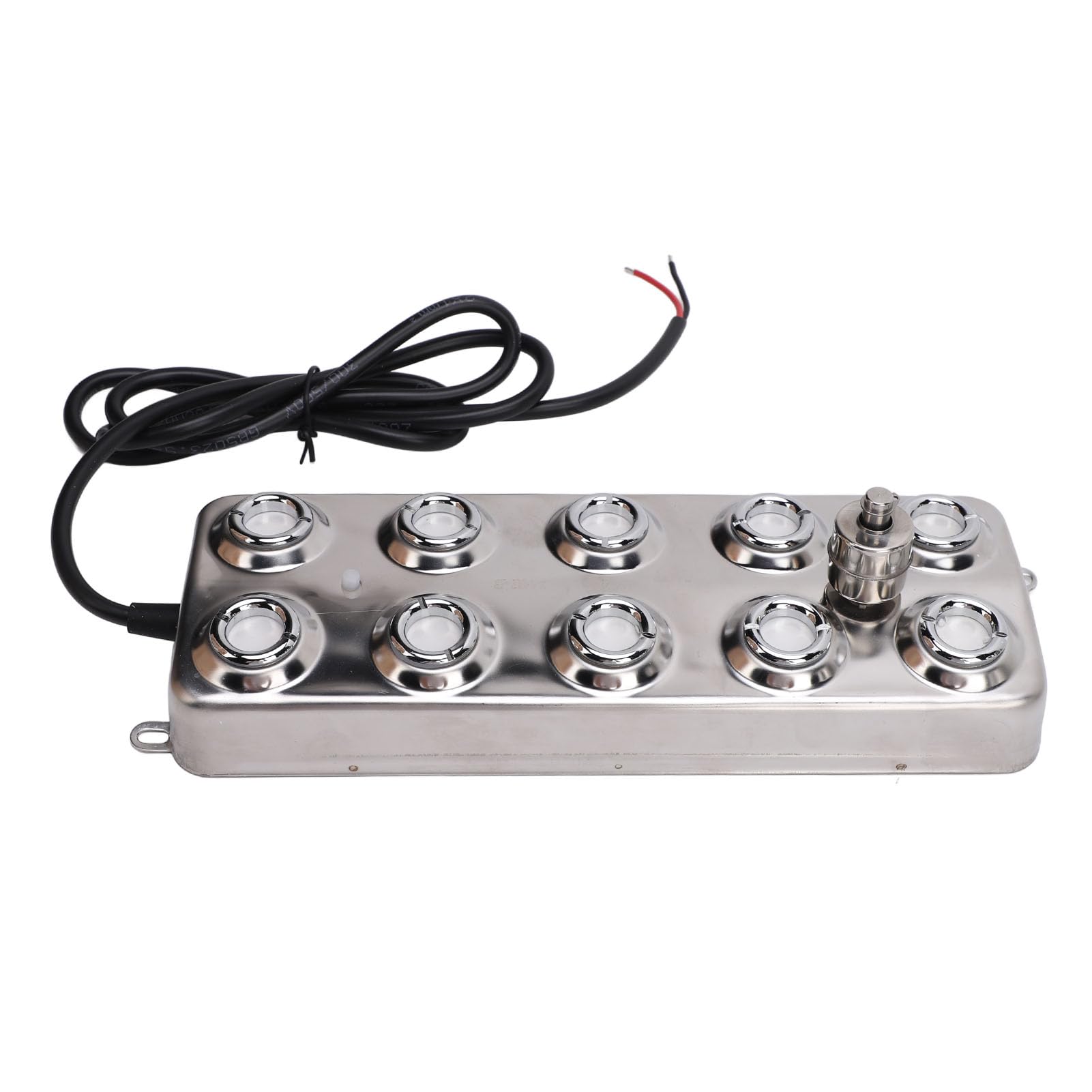 Fogger Ultrasónico de 10 Cabezales, Humidificador de Estanque de 250 W para Interior/Exterior, Placa Atomizadora de Acero Inoxidable 304 para Terrarios, Viveros, Invernaderos, Salida de