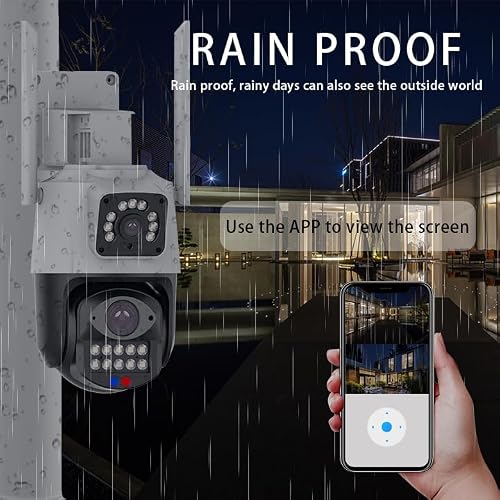 JOYNANO SECUEYE APP 4MP Dual Lens Camera 2K WiFi Wired Pan/Tilt/Zoom Auto Tracking Human Detection Color Night Outdoor Security IP65 Waterproof 24/7 Recording (C21-CN) - Thumbnail 7