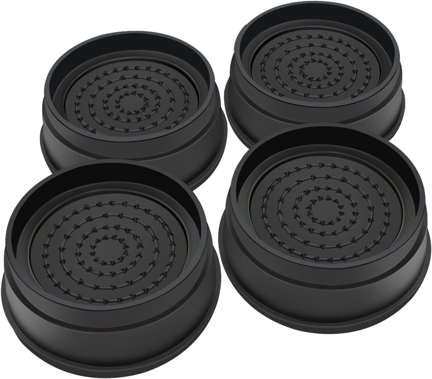 Bed Risers 1 Inch Heavy Duty, Round Furniture Risers for Bed Desk Table Sofa Couch，Bed Lifts Risers, Support up to 3300 Lbs(4 Pack Black)