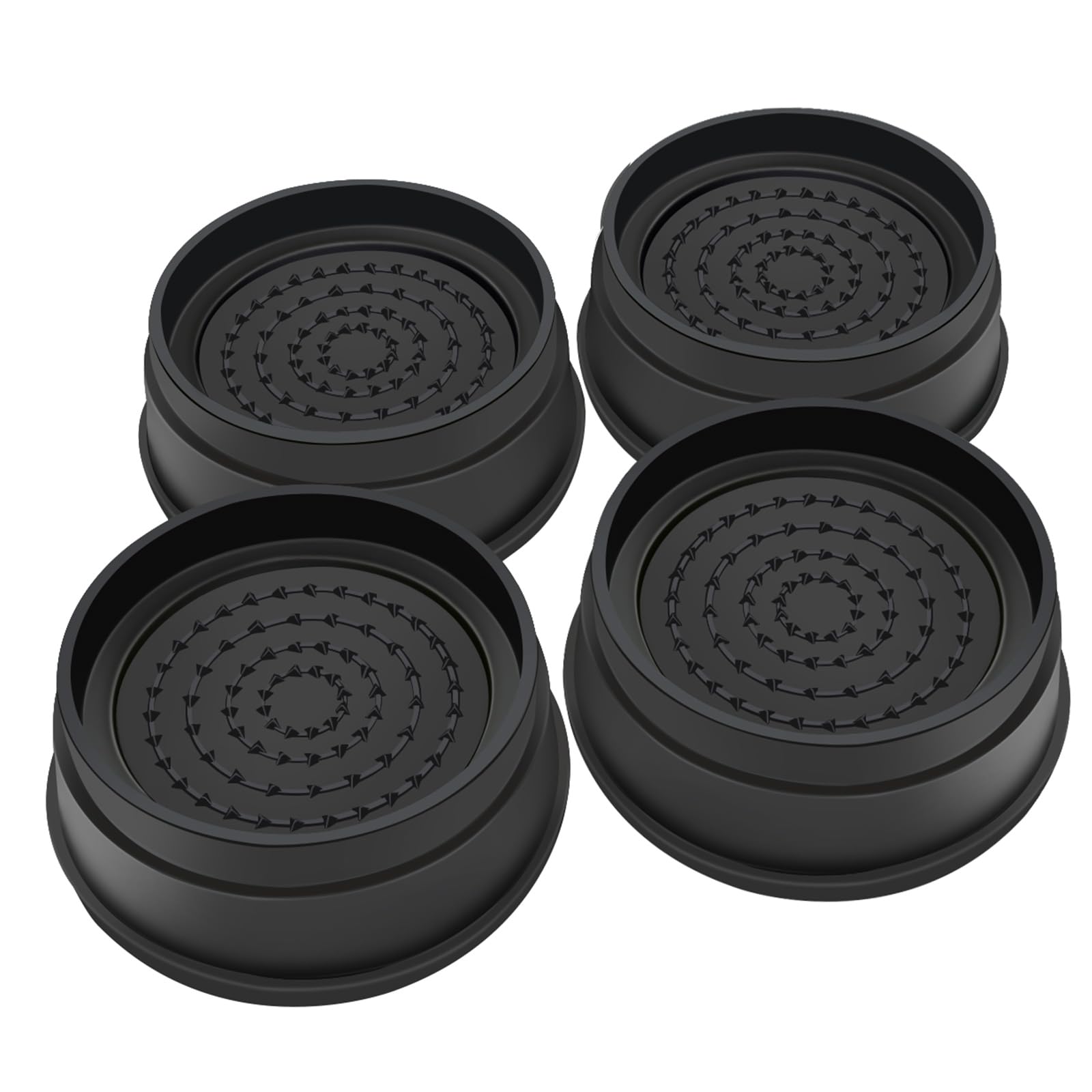 Bed Risers 1 Inch Heavy Duty, Round Furniture Risers for Bed Desk Table Sofa Couch，Bed Lifts Risers, Support up to 3300 Lbs(4 Pack Black)