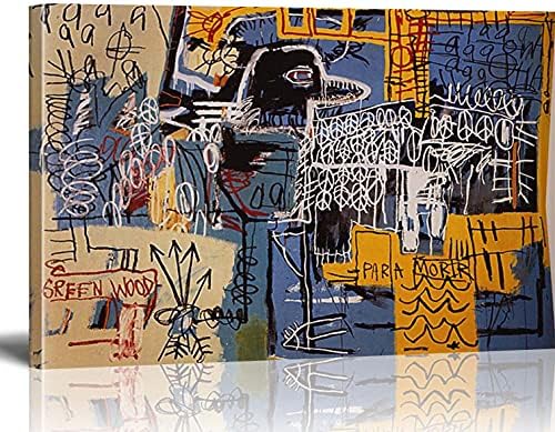 Amazon Co Jp バスキア アートパネル 壁掛けアート 特大 ポスター抽象落書き キャンバスアート 木枠付きの完成品 インテリア絵画 壁掛け 部屋飾り 贈り物 45x65cm ホーム キッチン
