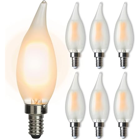 AMDTU Candelabra LED Light Bulbs,Frosted Relax LED,2200k Soft Warm ...
