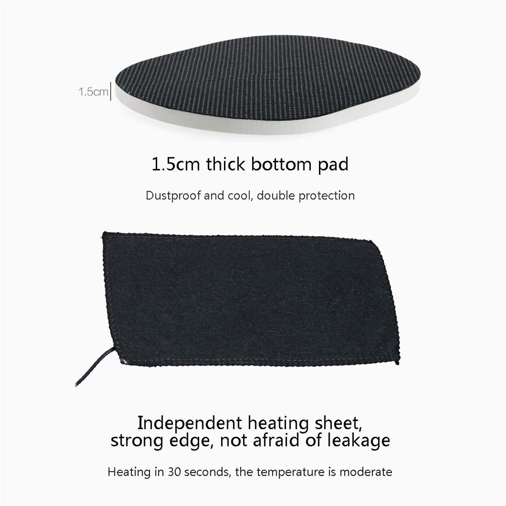Calentador De Pies Calefactable Cojín Recargable USB Calentador Eléctrico Calefacción De Oficina De Invierno Zapatos Calentador De Plantilla, Cojín De Almohada Calentador De Manos Multiusos