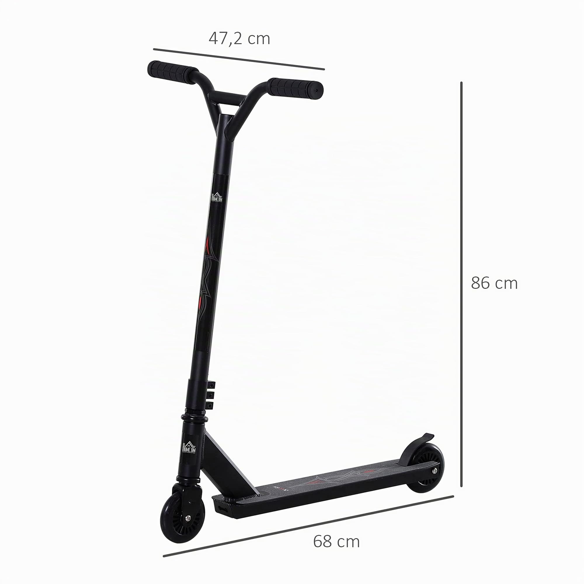 Trottinette Patinette Freestyle Freinage Friction Arrière Aluminium Noir | nan