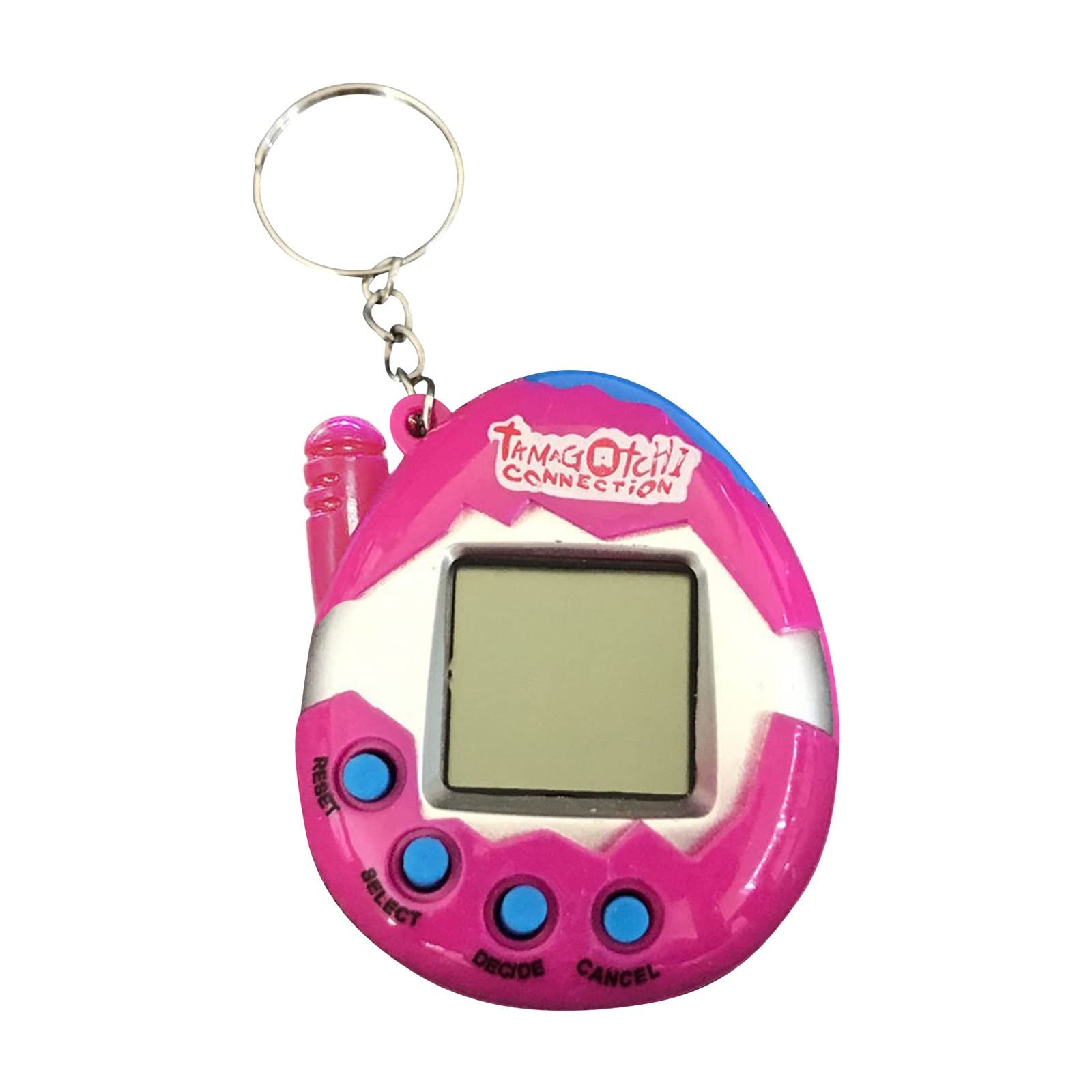 1PC Virtual Pet Toy for Kids, Electronic Digital Pet Keychains 49 Pet Retro Handheld Game Toy Gift (Hot Pink, One Size)