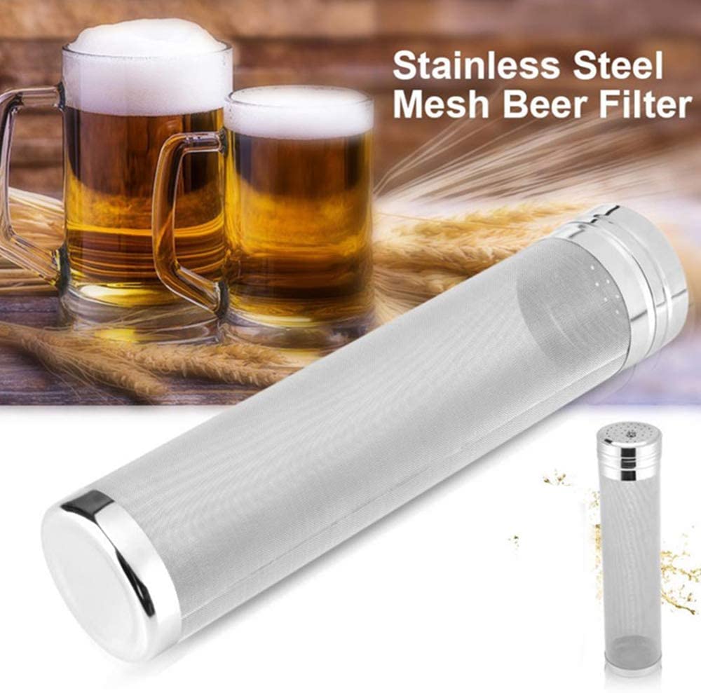 Bierfilter, Edelstahl Hopfensieb Micron Mesh Bierfilterpatrone für hausgemachten Brew Home Coffee Dry Hopper Filter