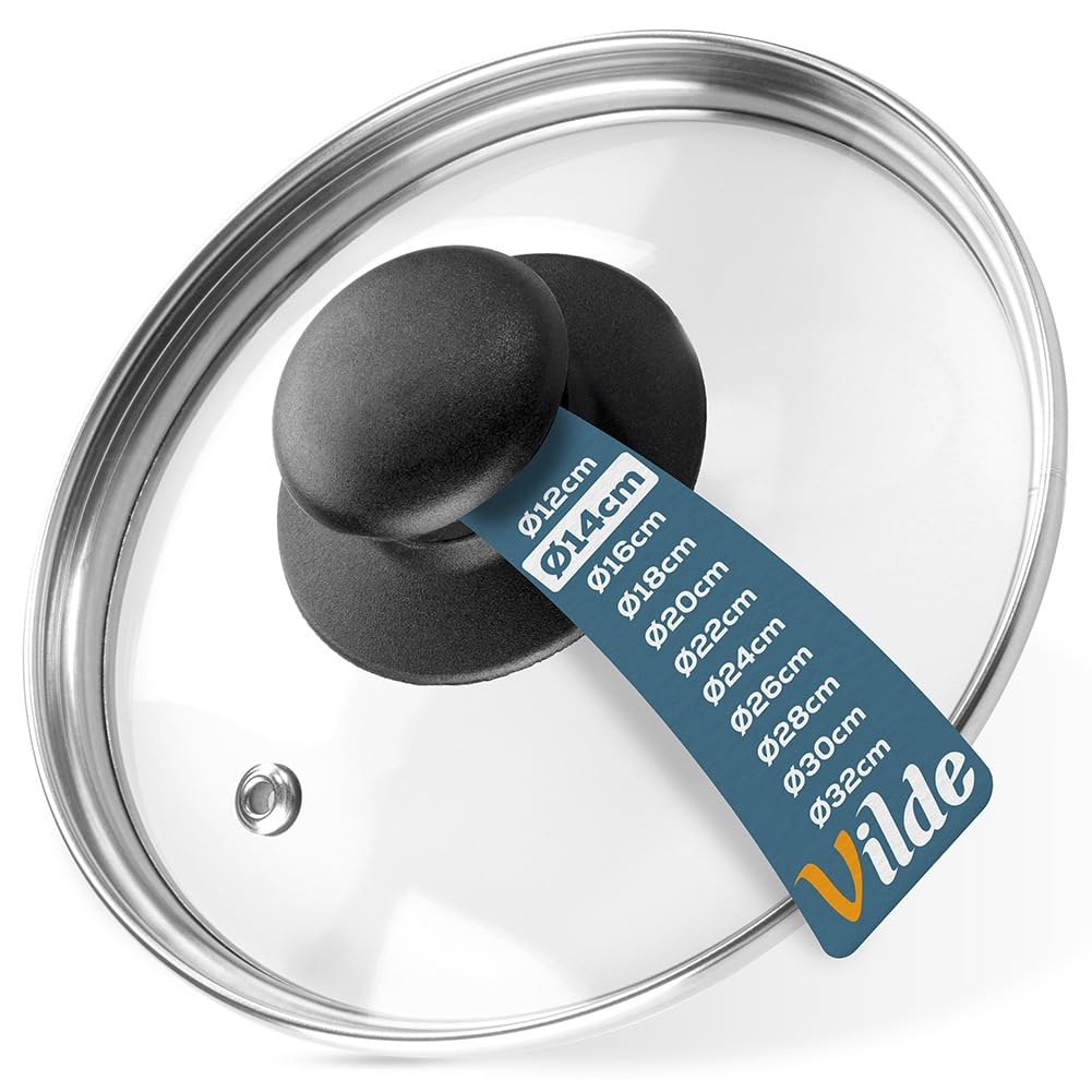 Vilde Coperchio in vetro con anello in acciaio inox per pentola e