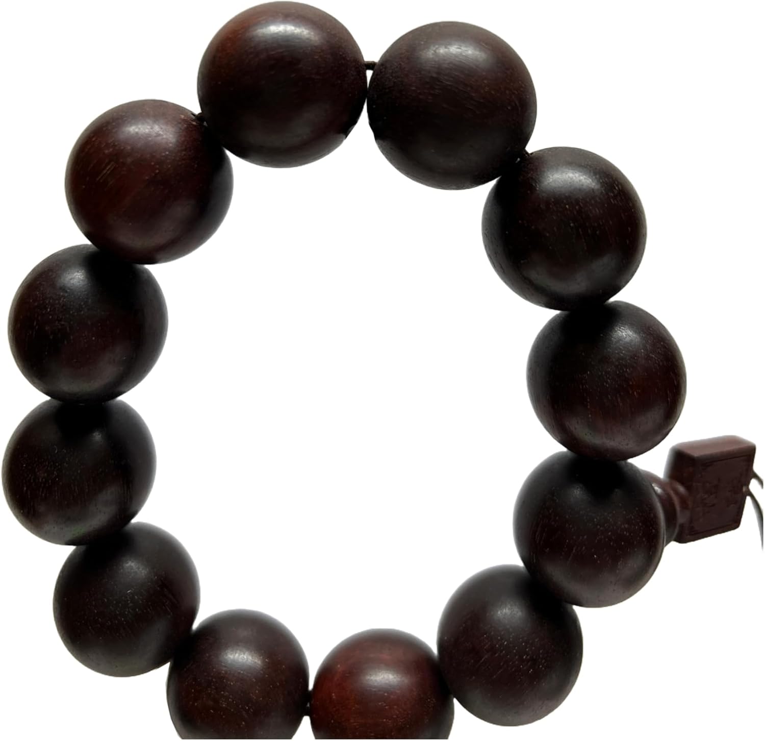 Chinese Dark Brown Rosewood Beads Hand Rosary Praying Bracelet Aws227