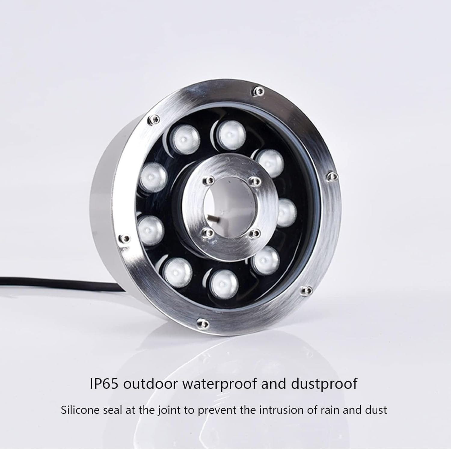 Poolbeleuchtung Ring RGB Unterwasser Licht Brunnen, Farbwechsel Licht Wasserabweisende LED, Tauchbare Landschaftsstrahler Unterwasser Teichbeleuchtung(18W(12V))
