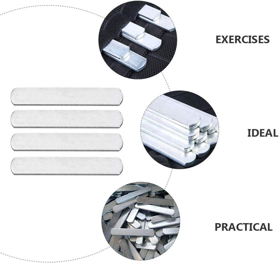 FAVOMOTO 8pcs Weight for Fitness Equipment Electroplated Weighted Steel Strips for Weight-bearing Vests and Leggings for Beginners and Athletes