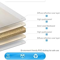 Vista 9 de Yinleader Juego de escritorio y silla para niños, altura ajustable, amplio cajón de almacenamiento, con escritorio inclinado ajustable, soporte