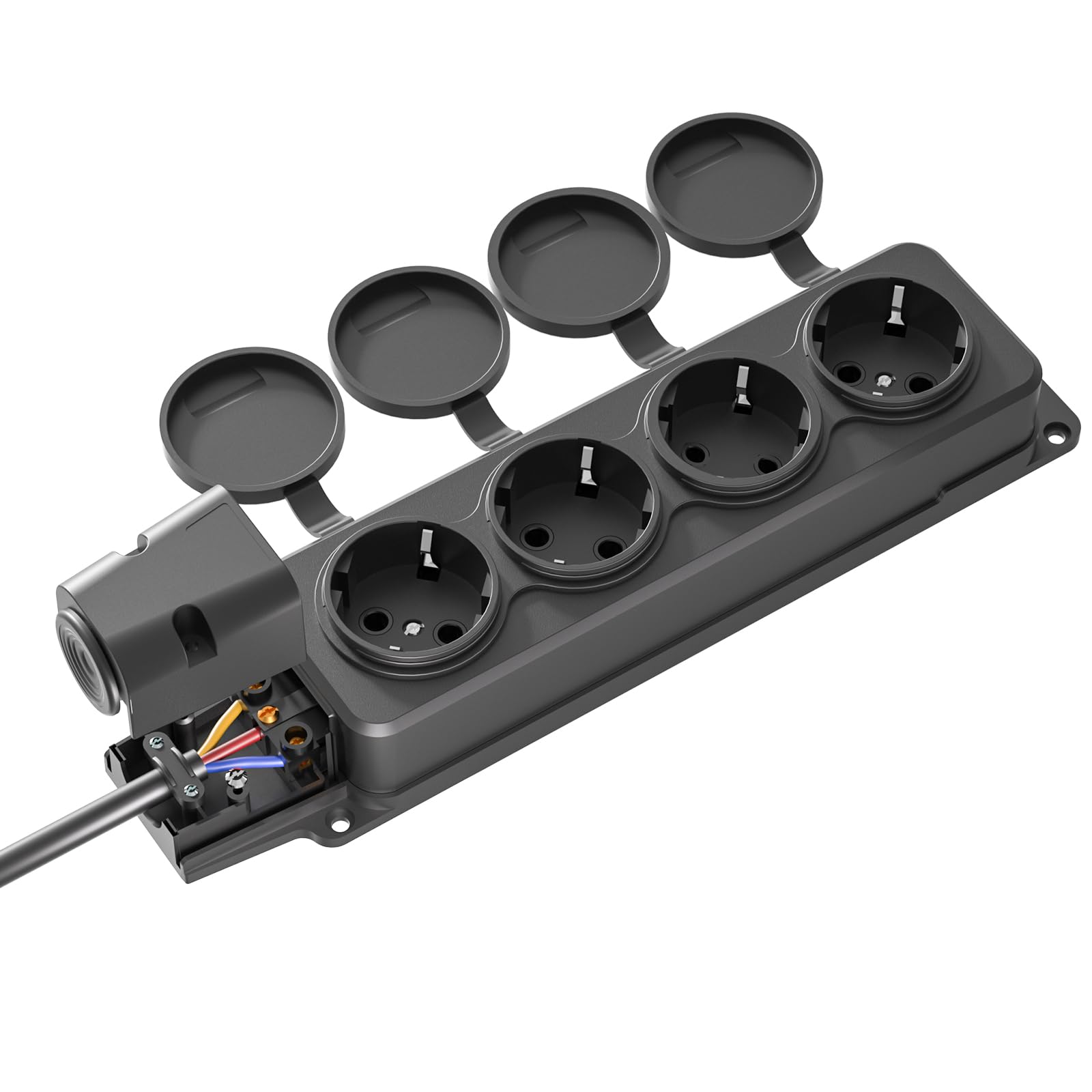 Brennenstuhl stekkerdoos IP20 230V/16A 4-voudig 12 cm zwart