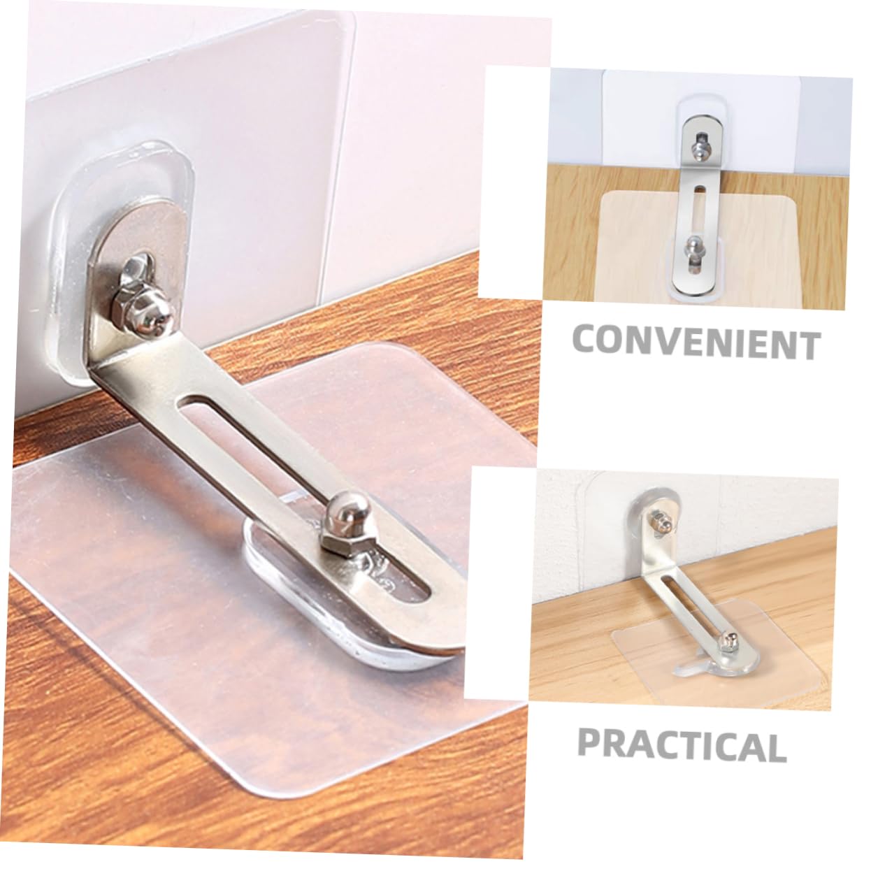 HEMOTON Proofing Sets Adhesive Wall Anchors No Drill Furniture Anchors for Cabinets Drawers Wall Safety Dresser Bookshelf