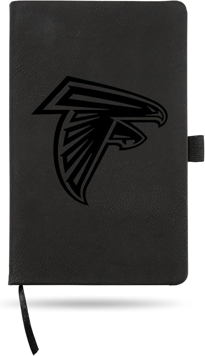 Rico Industries NFL Football Atlanta Falcons Black - Primary Laser Engraved Small Notepad