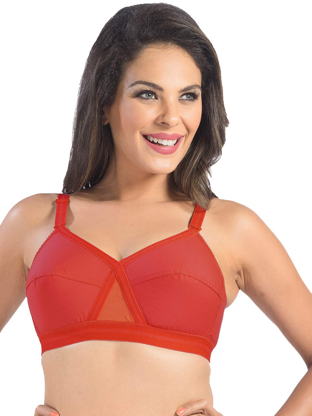 Sonari Women's Cotton Non-Padded Wire Free T-Shirt Bra Black