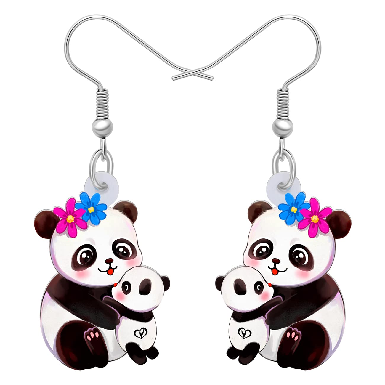 Acryl Niedlichen Panda Br Ohrringe Hngend Baumeln Neuheit Schmuck Panda Geschenke fr Damen Mdchen