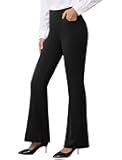 Womens Dress Pants Stretchy Work Pants Business Casual Slacks with 4 Pockets Pull On Office Trousers