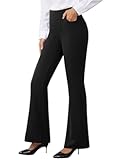 Womens Dress Pants Stretchy Work Pants Business Casual Slacks with 4 Pockets Pull On Office Trousers
