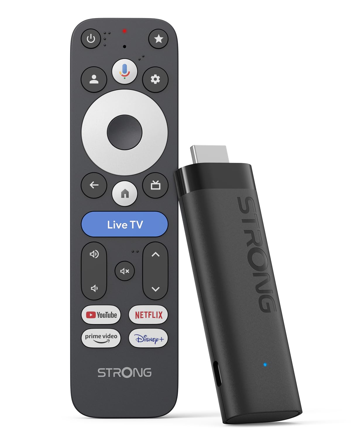STRONG LEAP-NOVA-X TV Stick 4K UHD, Android 14, 32GB Memoria, Dolby Vision/Atmos, Wi-Fi 6, HDR10+, Controllo Vocale, Chromecast Integrato, Streaming Oltre 5000 App